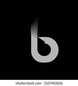 logo design letter b vector shape. logo b silver color. can be used for restaurant icons, entertainment venues and others