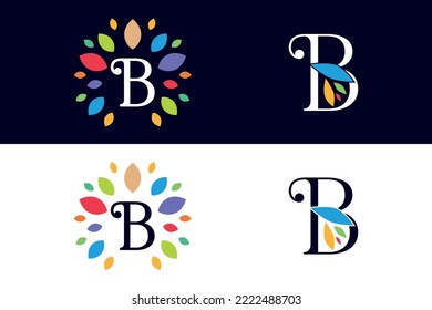 letra de diseño de logotipo arte vectorial B