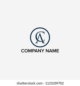 Logo design for letter C and A