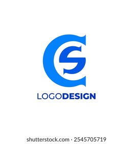 design do logotipo com letra c e cor azul