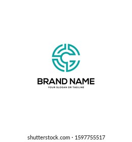 logo design for the letter C and crypto vector template
