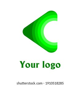 logo design with letter C. modern design with green composition. suitable for company logos, communities, restaurants, etc.