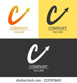 Logo-Designbuchstabe C mit aufgeschlossenem Vektorgrafik