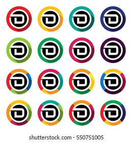 logo design letter D , colorful
