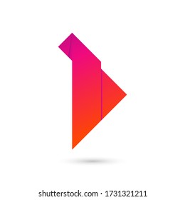 the logo design letter d with gradations of color with a modern style is perfect for logos of companies, brands and businesses with the initials letter D