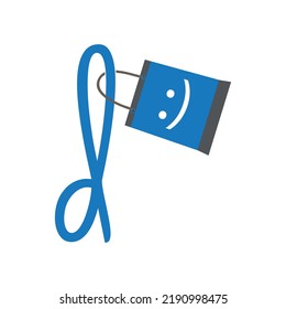 Logo Design with Letter D and Shopping Bag