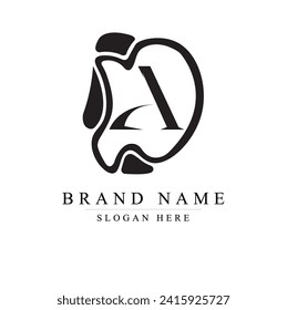 Logo design letter DA, Elegant modern. Vector template, Modern Abstract Letter DA Logo, Initial lowercase letter logo ad	
