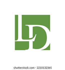Logo design letter DL or LD include home in design. Real estate logo design