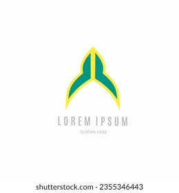 logo design, letter" double L, rocket shaped