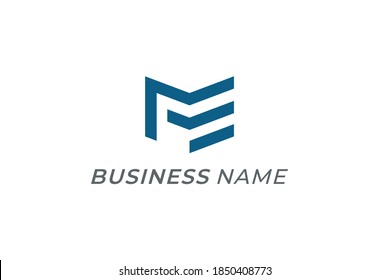 logo design letter F and letter E