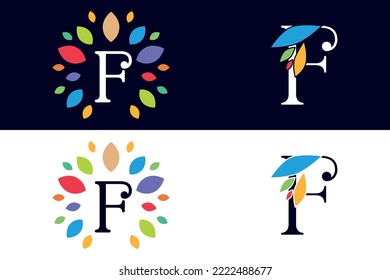 Logo-Design-Buchstabe F Vektorgrafik