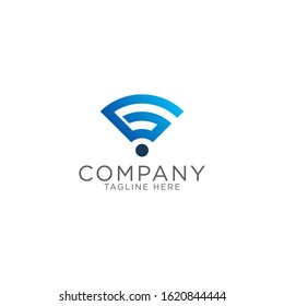 logo design the letter G combined with the network symbol modern style