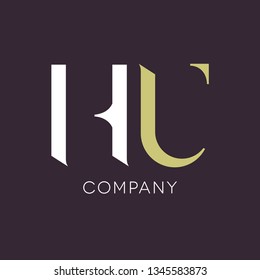 Logo design for letter H U