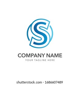 logo design for letter initial s