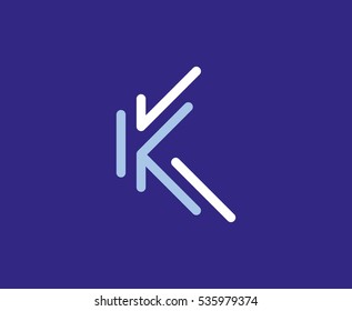 Logo design with the letter K