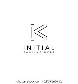 Logo design letter K. Elegant modern. Vector template