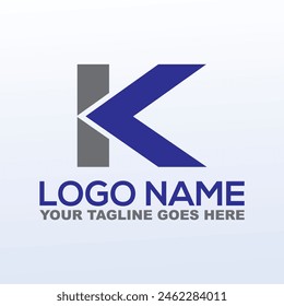 Logo Design with letter K, Letter K logo icon design template elements