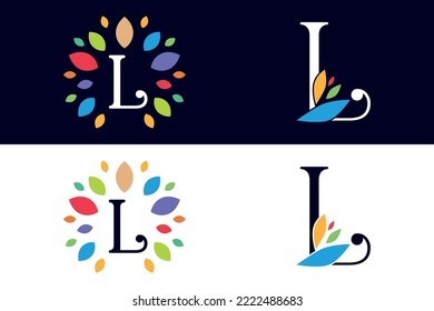 logo design letter L vector art