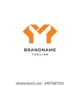 Logo design letter M. Abstract bold modern. Vector template