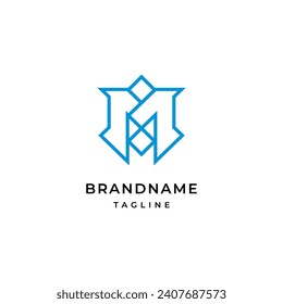 Logo design letter M. Abstract bold modern. Vector template