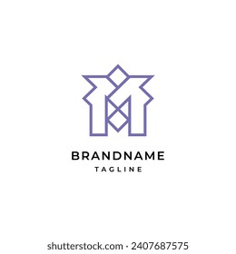 Logo design letter M. Abstract bold modern. Vector template