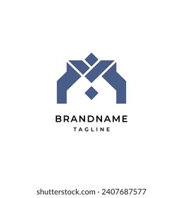 Logo design letter M. Abstract bold modern. Vector template