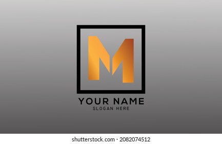 Logo design letter M. Elegant modern. Vector template