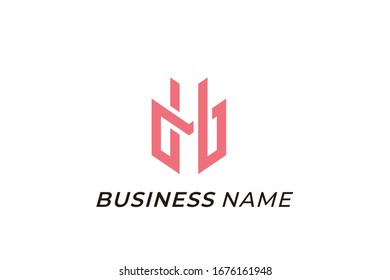logo design letter M and letter H