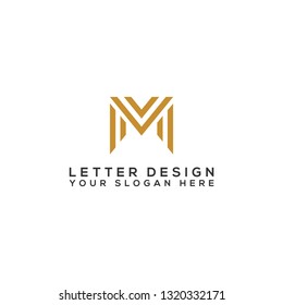 Logo design letter M. Monogram symbol. Universal elegant vector sign design. Premium business logo. Graphic alphabet symbol for corporate business identity - Vector