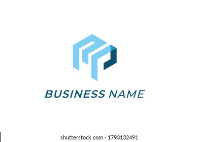 Logo-Designbrief M und Buchstabe P