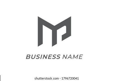 logo design letter M and P