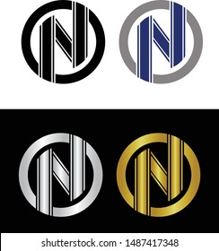 Logo design with letter M placed in divided circle.