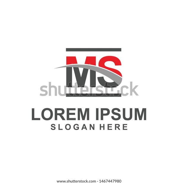 Logo Design Letter M S Brand Stock Vector (Royalty Free) 1467447980