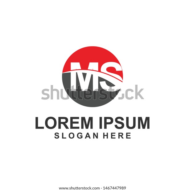 Logo Design Letter M S Brand vector de stock (libre de regalías