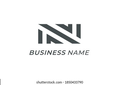 letra de diseño de logotipo N y negrita