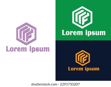 Logo Design with Letter Pattern PC. Initial  Design Vector Template. Letter typography Logo Design. Hexagon , Polygon logo, Digital, Media. trending polygon logo design.