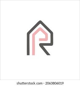 logo design letter "PR" for your company name and products