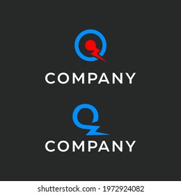 Logo Design Letter Q Power abstact Vector
