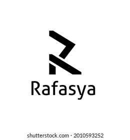 logo design letter R, from the name rafasya the initials of the name logo