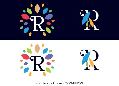 logo design letter R vector art