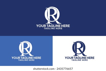 OR Logo Design or letter RO logo design template