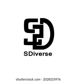 
Logo Design Letter S D Black Color. Creative Modern Lettering Vector Icon Logo Illustration. monogram that is suitable for your business