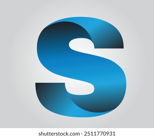 Letra de design de logotipo gradiente S 