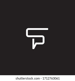 Logo design letter S P line simple images , letter sp logo , logo letter sp line 