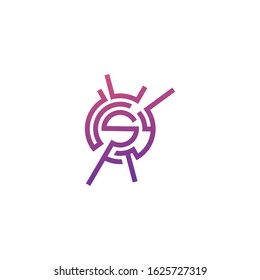 logo design letter s spark vector template