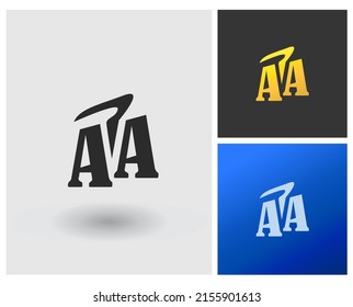 Logo design letter shape initial APA
