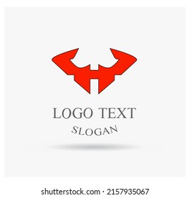 Logo design letter shape WH monogram