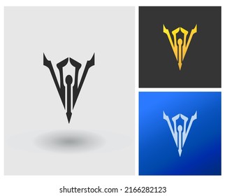 Logo design letter shape WI monogram idea