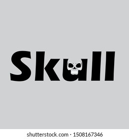 logo design, letter Skull logo design, skull vector logo. 