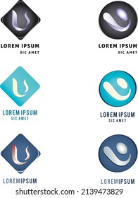 Logo design with letter U